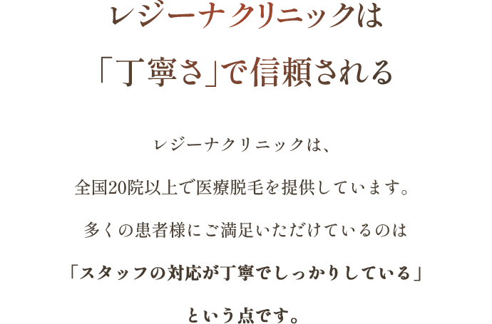 レジーナクリニックが大切にしていること